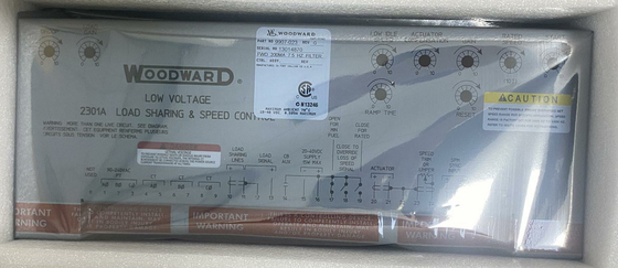 Woodward 9907-023 Kontrola prędkości działania w kierunku przodu 4 ̇20 mA lub 1 ̇5 Vdc 2301A -40 do +158 °F