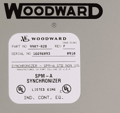 Woodward 9907-028 SPM-A STD NON-VOLTAGE MATCH (EMC) Zgromadzenie 50/60Hz