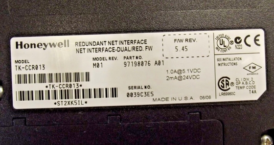 TK-CCR013 Honeywell Redundancy Network Interface Module całkowicie nowy
