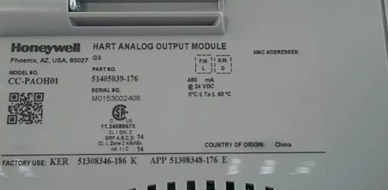 CC-PAOH01 Moduł wyjść analogowych Honeywell Hart Moduł PLC części DCS