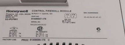 CC-PCF901 Honeywell 9-portowy moduł zapory sterującej FTE Zupełnie nowy w magazynie
