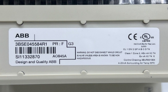 ABB AO845A 3BSE045584R1 Analogiczny moduł wyjściowy S/R HART Moduł 8 kanałów