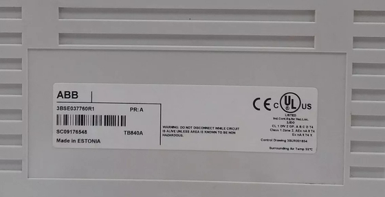ABB TB840A 3BSE037760R1 Modem klastra optycznego modułu autobusowego dla 1+1 redundantnej operacji