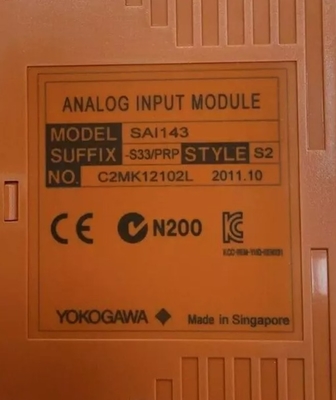SAI143-S33 YOKOGAWA Analogiczny moduł wejścia/wyjścia (dla FIO) Jednostka sterowania bezpieczeństwem i jednostka węzła bezpieczeństwa