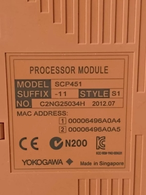 SCP451-11 YOKOGAWA Moduł cyfrowego wejścia 16-kanałowy Moduł izolacji 24 V DC ProSafe Moduł procesora