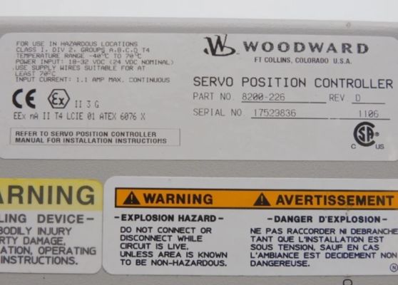 8200-226 Sterownik położenia serwa Woodward