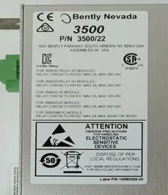 Bently Nevada 3500/22M 146031-01 Przejściowy interfejs danych