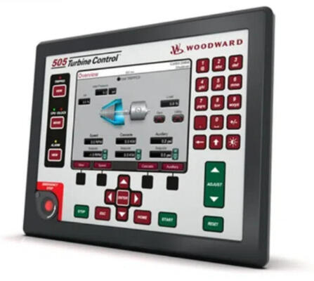 Woodward 8200-1302 505D Series Digital Governor Turbine Controller z dokładnością regulacji prędkości ±0,05%, 8 konfigurowalnymi wejściami i czasem reakcji poniżej 10 ms