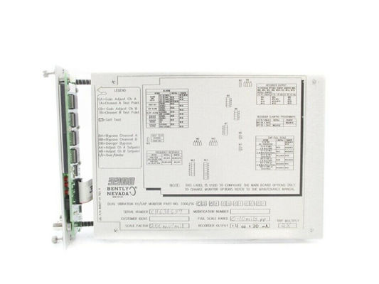 3300/16 Bently Nevada Parts System 3300 Podwójny monitor wibracyjny XY / GAP