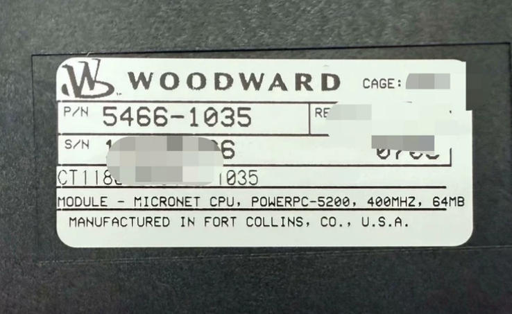5466-1035 Moduł Woodward Micronet-CPU z wieloma interfejsami komunikacyjnymi i konfiguracją prostą lub redundantną